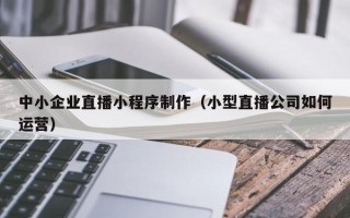 五指山中小企业直播小程序制作（小型直播公司如何运营）